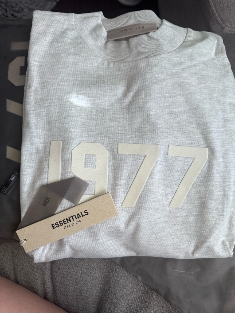 Essentials Light Oatme Crewneck Sweatshirt - Gray